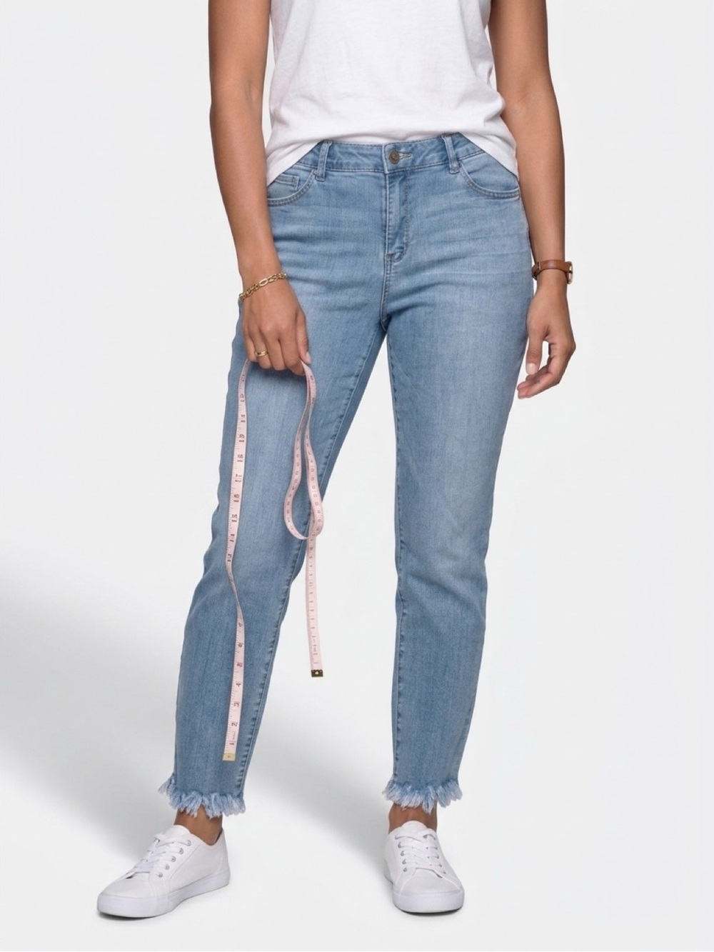 Democracy Light Blue Denim Jeans with Tan Label